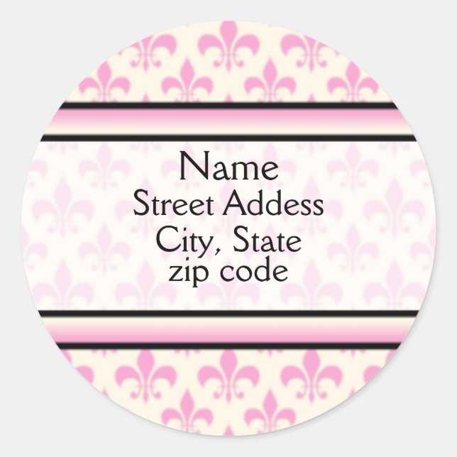 Fleur de Lis Address Label (Front)