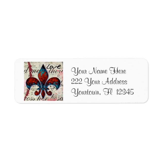 Fleur De Lis Address Labels (Front)