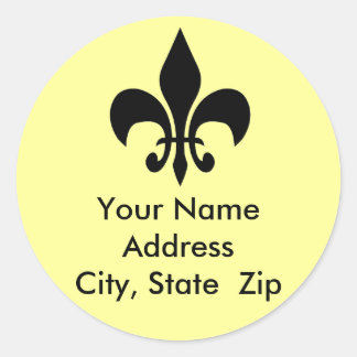 Fleur de Lis Address Sticker