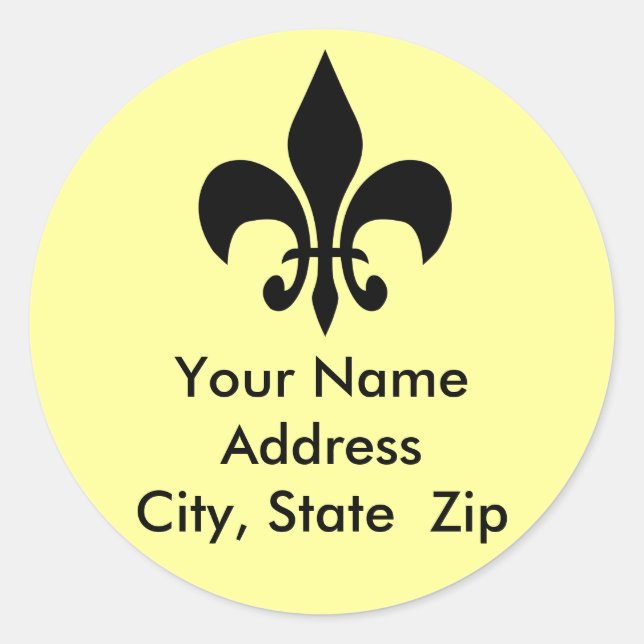 Fleur de Lis Address Sticker (Front)