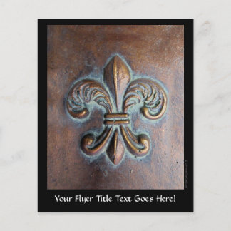 Fleur De Lis, Aged Copper-Look Printed Flyer