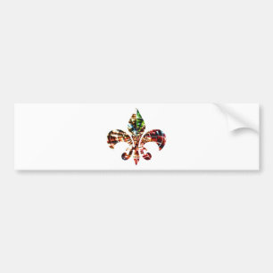 fleur-de-lis : Amazing Red Sparkle Design Bumper Sticker