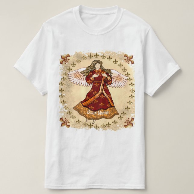 Fleur de lis angel  T-Shirt (Design Front)