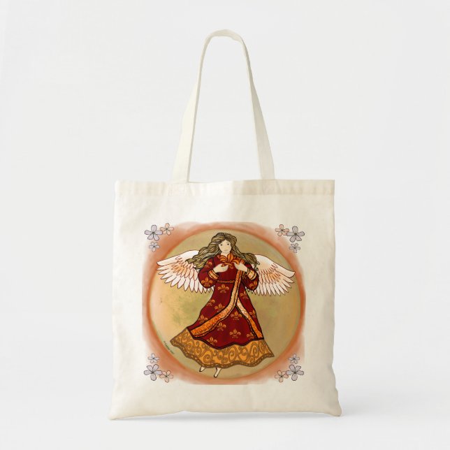 Fleur De Lis Angel Tote Bag (Front)