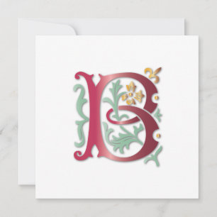 Fleur-de-lis B Monogram Invitation
