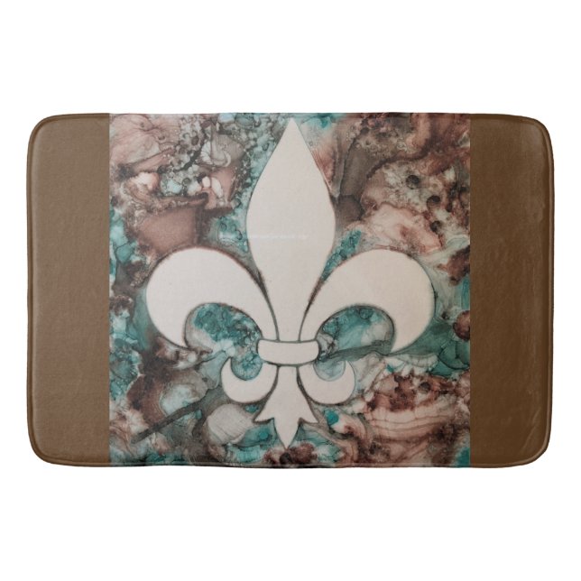 Fleur De Lis Bath Mat (Front)
