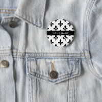 Fleur de Lis, Black on White, Black, Your Name
