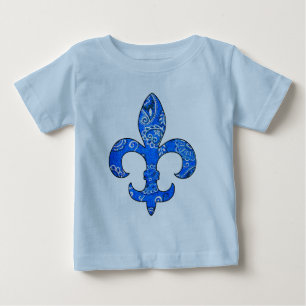 Fleur de lis Blue Bandanna t-shirt