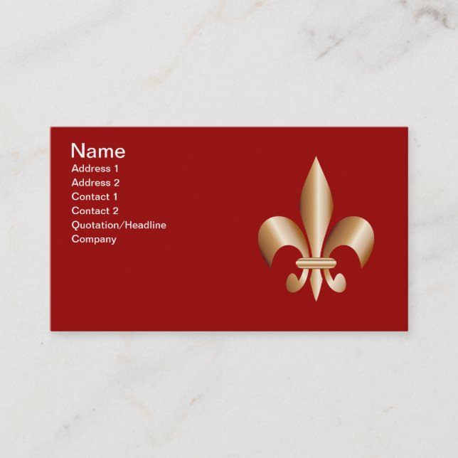 Fleur de lis business card (Front)