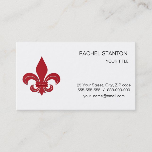 Fleur de Lis Business Card (Front)