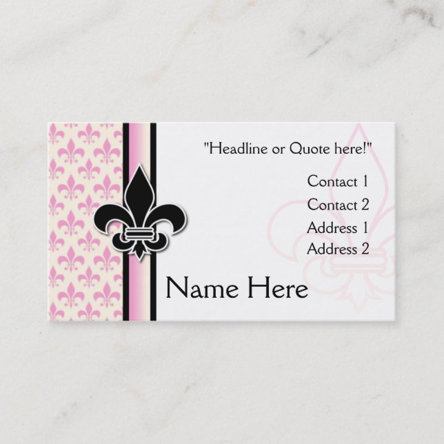 Fleur de Lis Business Card (Front)