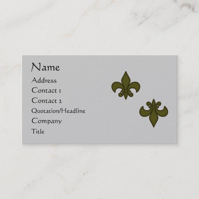 Fleur de Lis Business Card (Front)