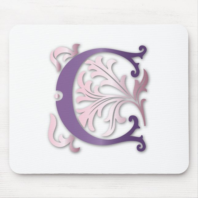 Fleur-de-lis C Monogram Mouse Mat (Front)