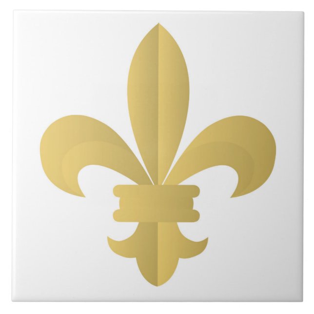 Fleur De Lis Ceramic Tile (Front)