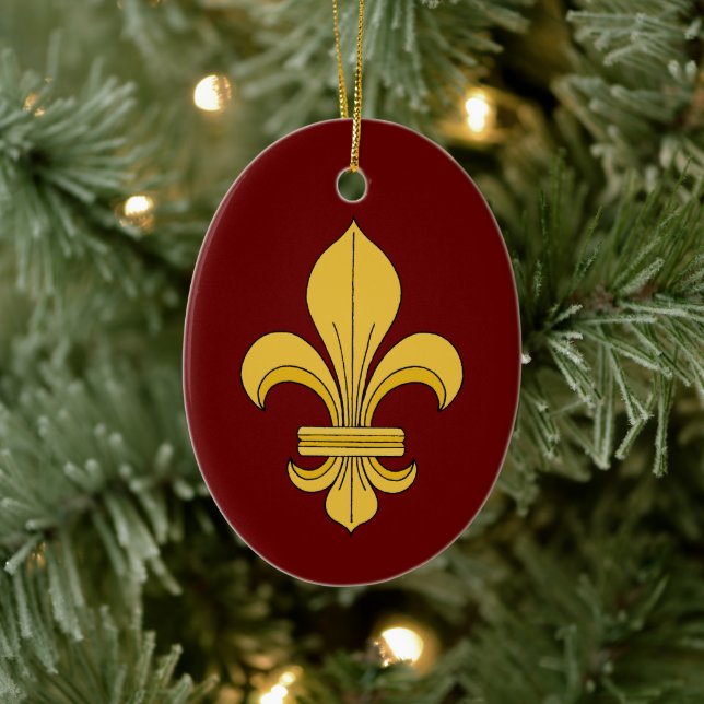 Fleur-de-lis Ceramic Tree Decoration (Tree)