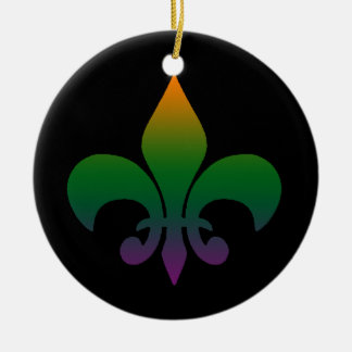 Fleur de lis ceramic tree decoration