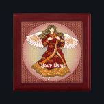 Fleur de lis Christian angel  Gift Box<br><div class="desc">Fleur De Lis Angel Jewellery Box, Angel t-shirts and Angel gifts by ArtMuvz Illustration. Romantic Fleur De Lis Angel t-shirt for Mum, Dad, kids, baby. Christian Angel birthday and christmas gifts, tote bag, mug, hat. Angel gifts are a thoughtful and meaningful way to show someone you care. Whether you're looking...</div>