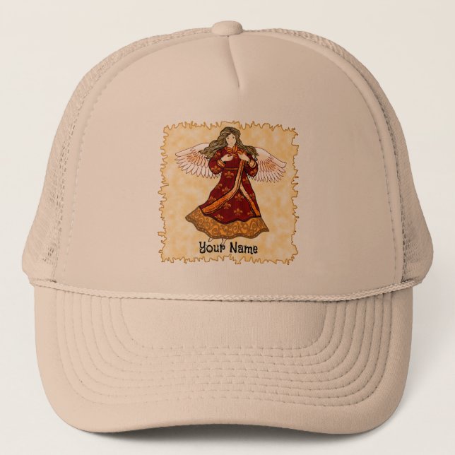 Fleur de lis Christian angel  Trucker Hat (Front)