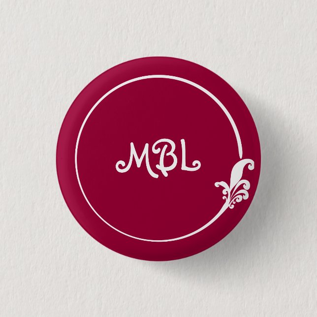 Fleur-de-Lis Circle 3 Cm Round Badge (Front)