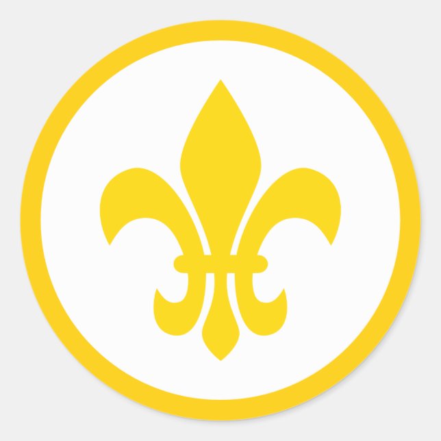 Fleur de Lis Classic Round Sticker (Front)