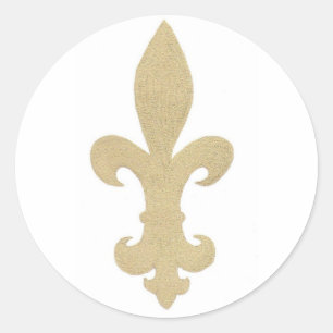 Fleur De Lis Classic Round Sticker