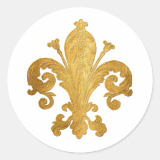 Fleur-de-lis Classic Round Sticker