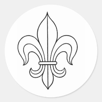 Fleur-de-lis Classic Round Sticker