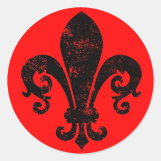 Fleur-de-lis Classic Round Sticker