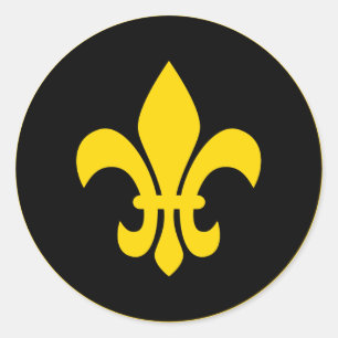 Fleur de Lis Classic Round Sticker