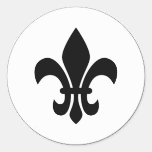 Fleur de Lis Classic Round Sticker
