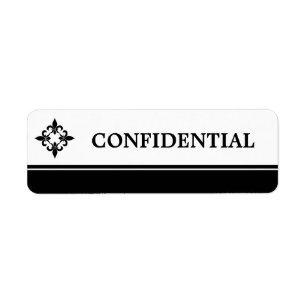 Fleur de Lis Confidential Labels