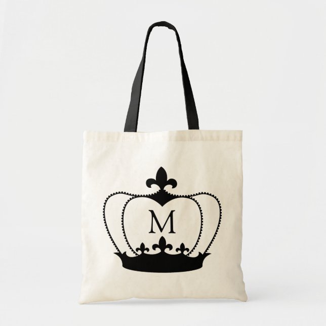 Fleur-de-lis Crown Monogram Tote Bag (Front)