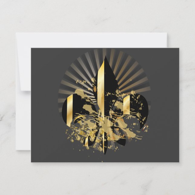 Fleur de Lis, customisable text (Front)