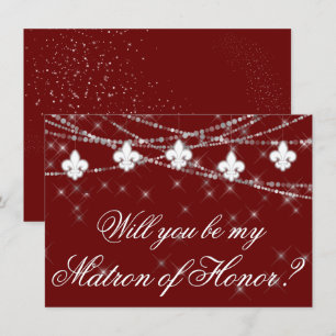 Fleur de Lis Dark Red Lights   Maid of Honour Ask