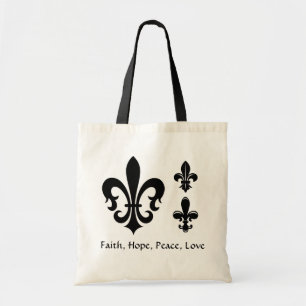 Fleur de lis decorative tote