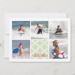 fleur de Lis Double Sided Multi Photo Card