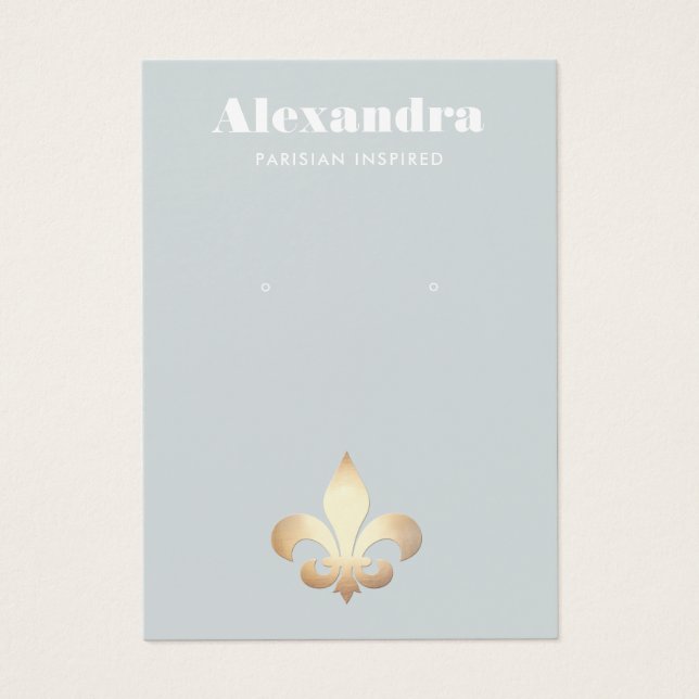 Fleur De Lis Earring Display Card (Front)