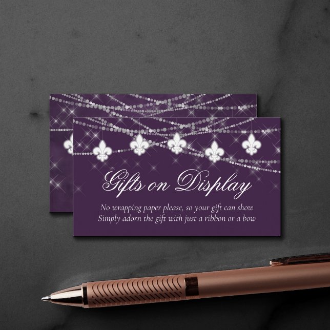 Fleur de Lis Eggplant Lights | Gifts on Display Enclosure Card (Creator Uploaded)