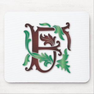 Fleur-de-lis F Monogram Mouse Mat