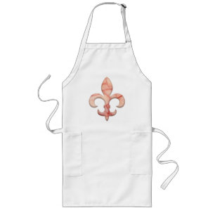 Fleur de lis Faux Stone 3 Long Apron