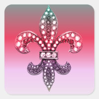Fleur De Lis Flor New Orleans Multi Colour Pink