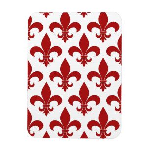Fleur de lis French Red Symbolic Magnet