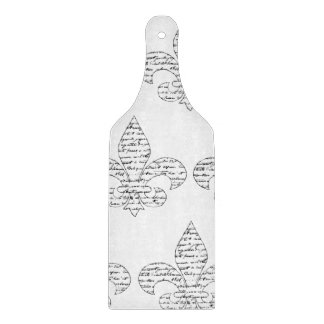 Fleur de Lis French Script Cutting Board