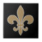 Fleur de Lis Gold with White and Black Outline