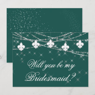 Fleur de Lis Green Lights   Bold Be My Bridesmaid