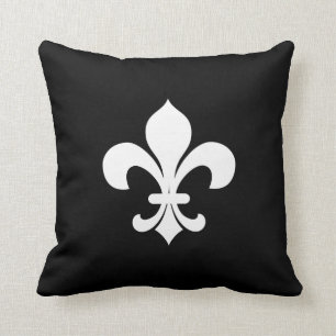 Fleur-de-Lis Heraldry Throw Pillow