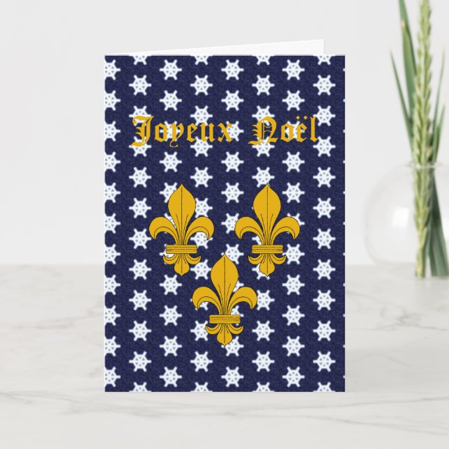 Fleur-de-lis Holiday Card (Front)