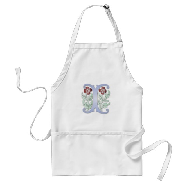 Fleur-de-lis I Monogram Standard Apron (Front)