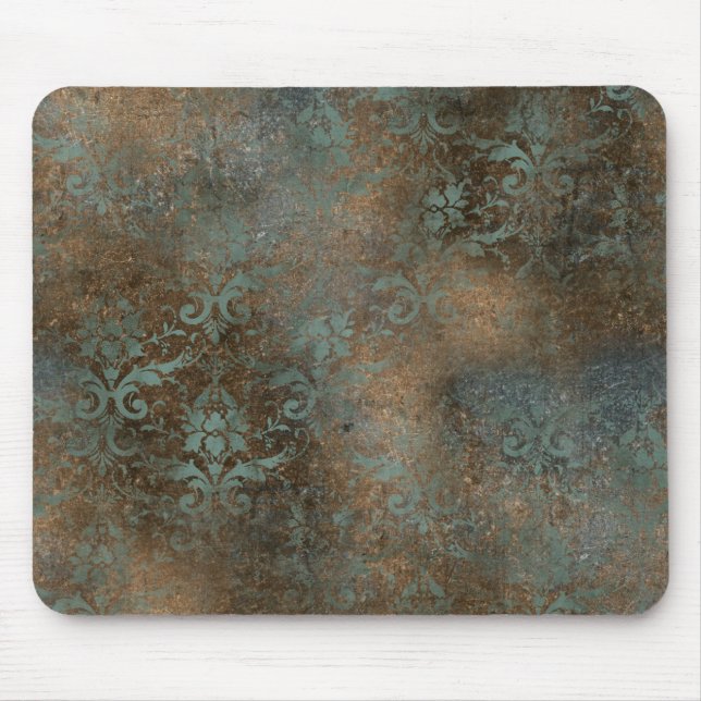 Fleur De Lis in a Rusty Background Mouse Mat (Front)
