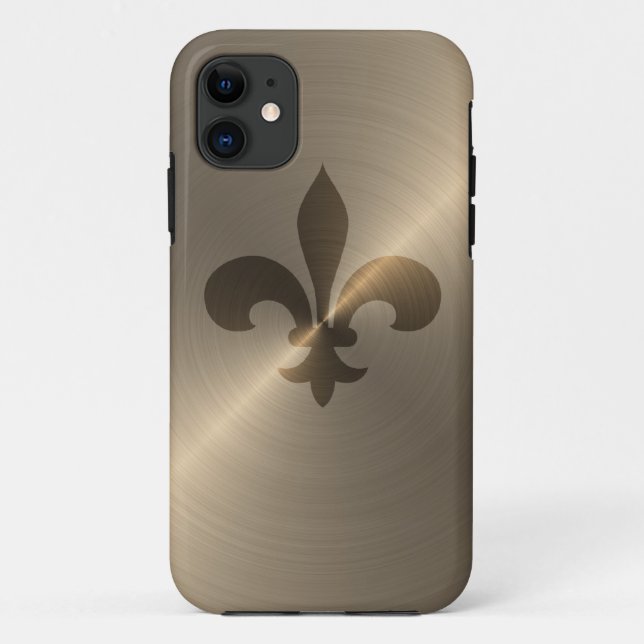 Fleur De Lis In Gold Case-Mate iPhone Case (Back)